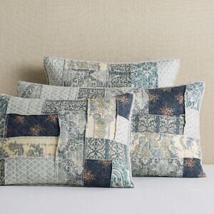 Pottery Barn Delaney Handcrafted Patchwork Cotton Quilted King Pillow Sham Cover